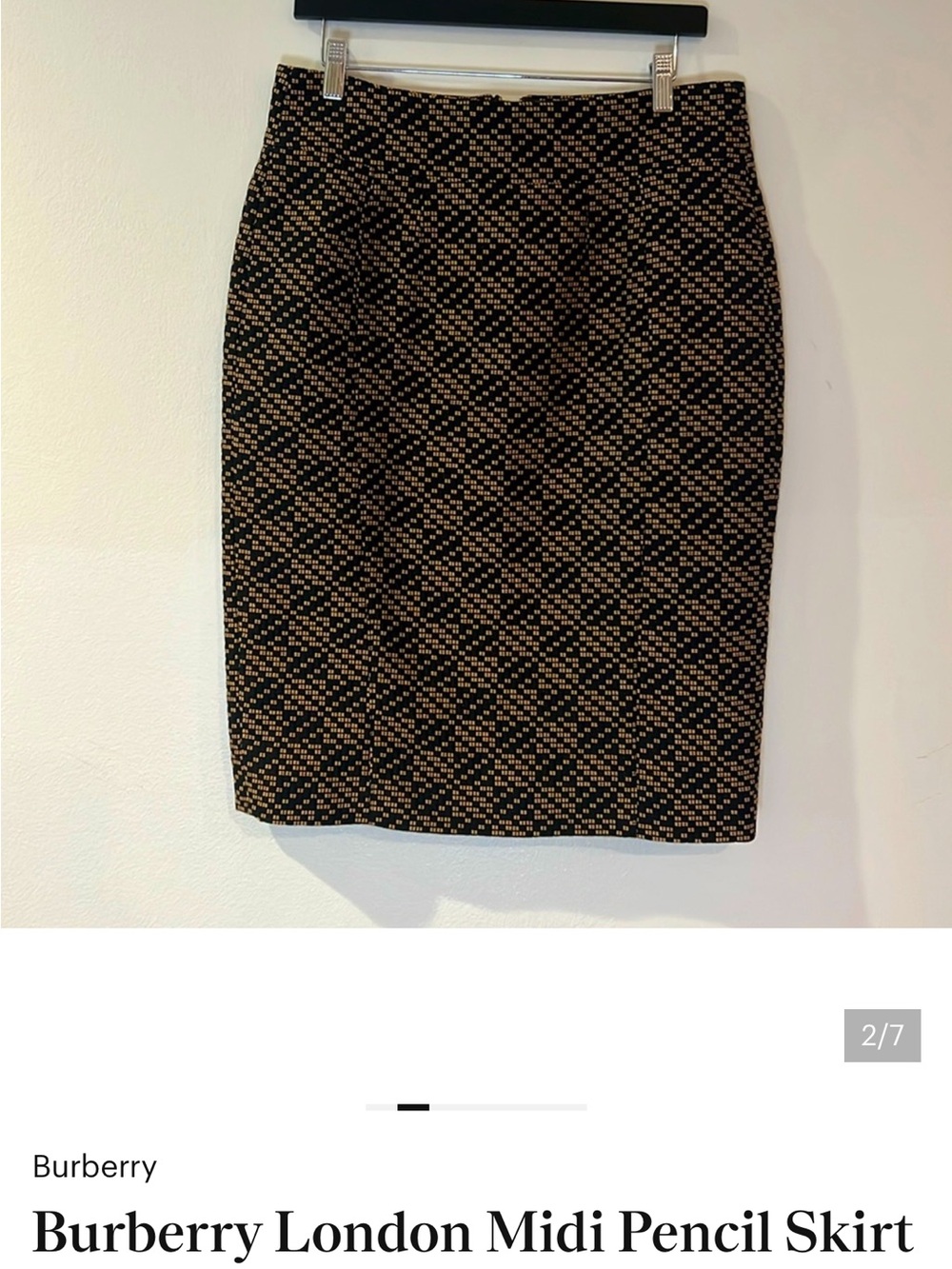 Burberry London Midi Pencil Skirt